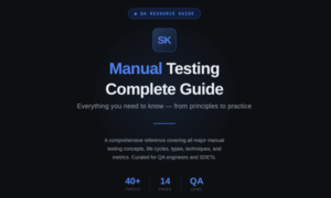 Manual Testing Blueprint — Learn, Practice, Deliver Step-by-step manual testing guide with real scenarios, test cases, and defect tracking to build strong QA foundations.