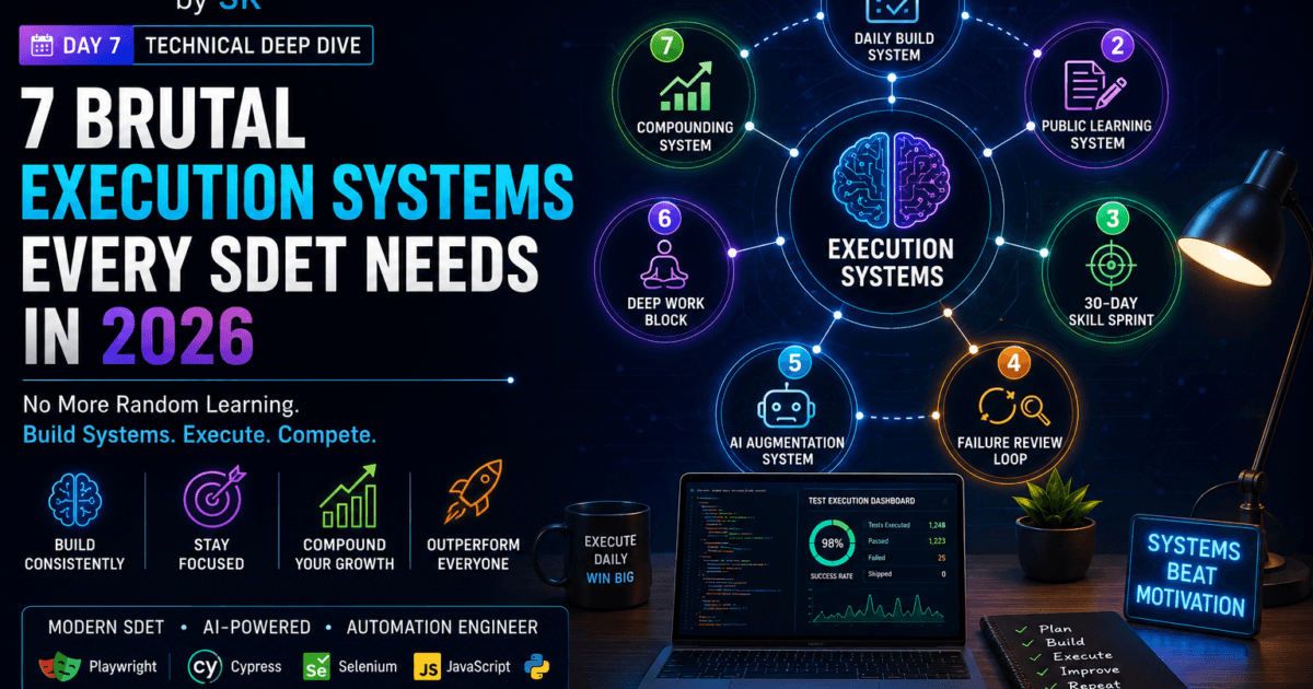 7 Brutal Execution Systems Every SDET Needs in 2026 1 7 Brutal Execution Systems Every SDET Needs in 2026