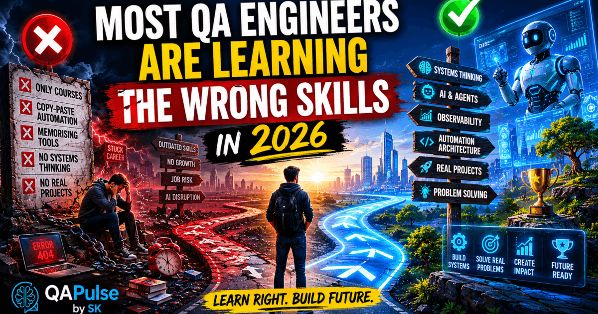 Most QA Engineers Are Learning the Wrong Skills in 2026 1 Most QA Engineers Are Learning the Wrong Skills in 2026