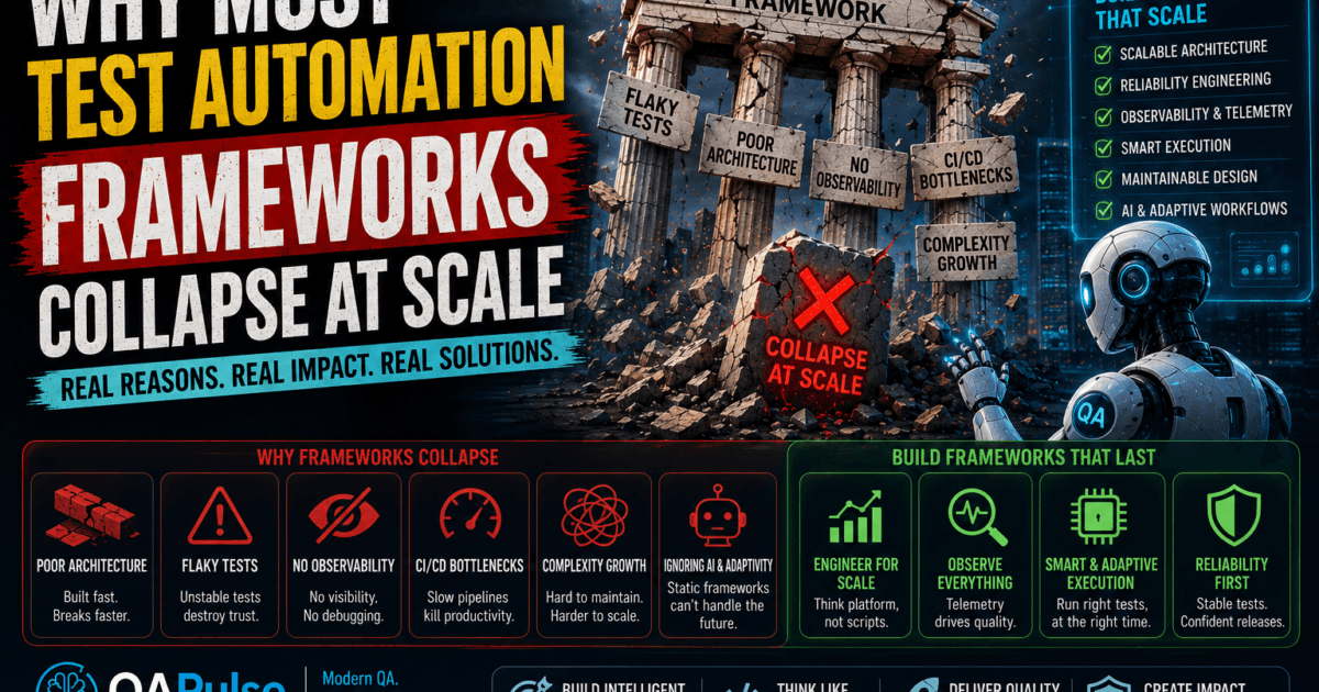Why Most Test Automation Frameworks Collapse at Scale 1 Why Most Test Automation Frameworks Collapse at Scale