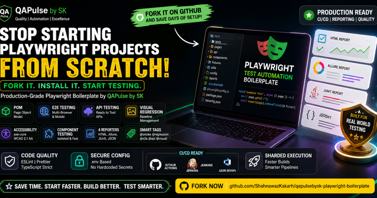 Stop Starting Playwright Projects From Scratch (Use This Instead) 1 Stop Starting Playwright Projects From Scratch (Use This Instead)