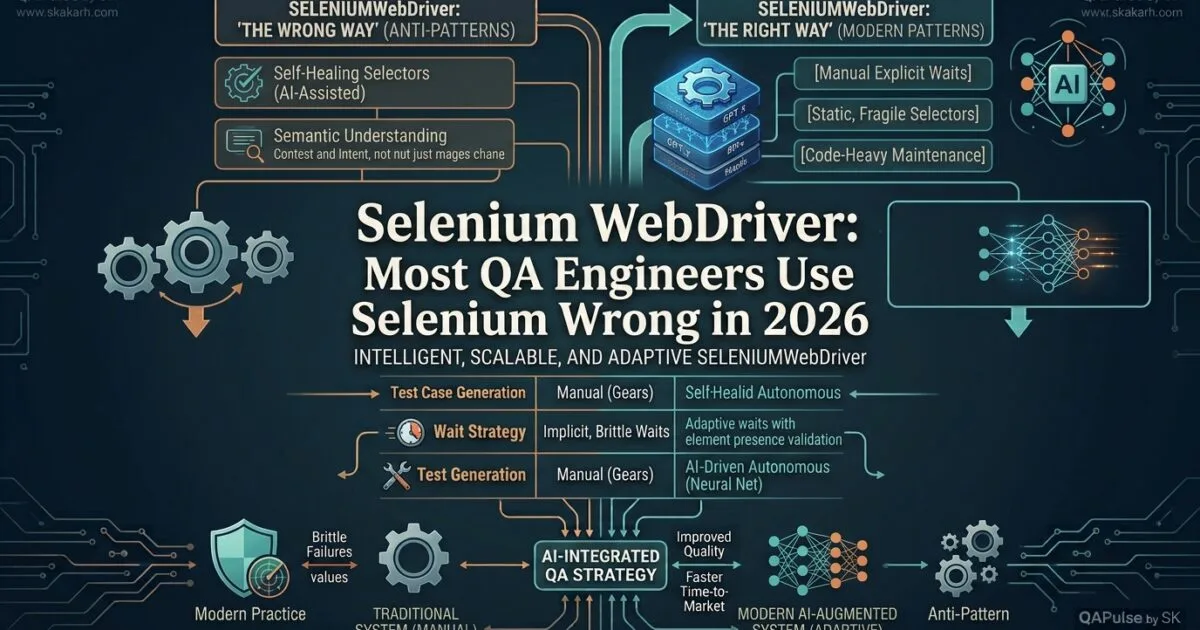 Selenium WebDriver: Most QA Engineers Use Selenium Wrong in 2026 Selenium WebDriver: Most QA Engineers Use Selenium Wrong in