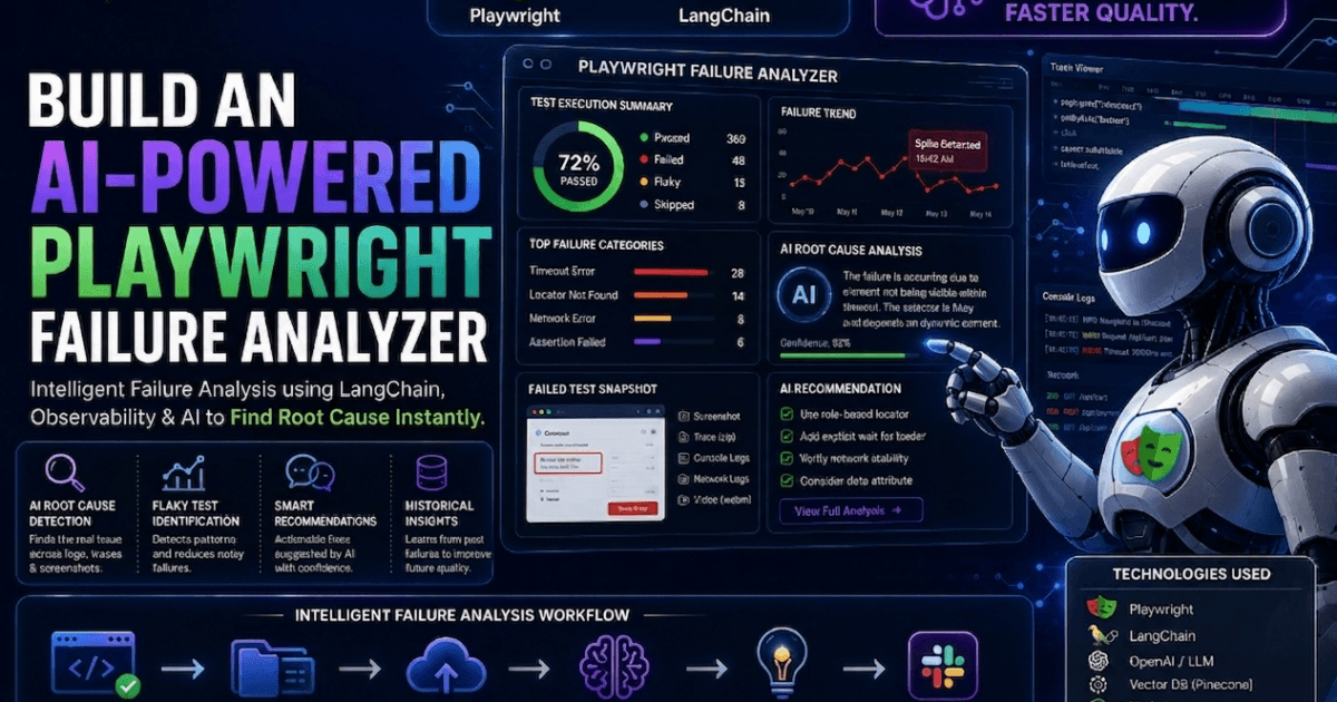 Build an AI-Powered Playwright Failure Analyzer Using LangChain 1 Build an AI-Powered Playwright Failure Analyzer Using LangChain