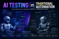 AI Testing vs Traditional Automation in 2026: What Smart QA Teams Are Quietly Changing 4 AI testing vs traditional automation architecture with Playwright telemetry dashboards and intelligent QA orchestration systems