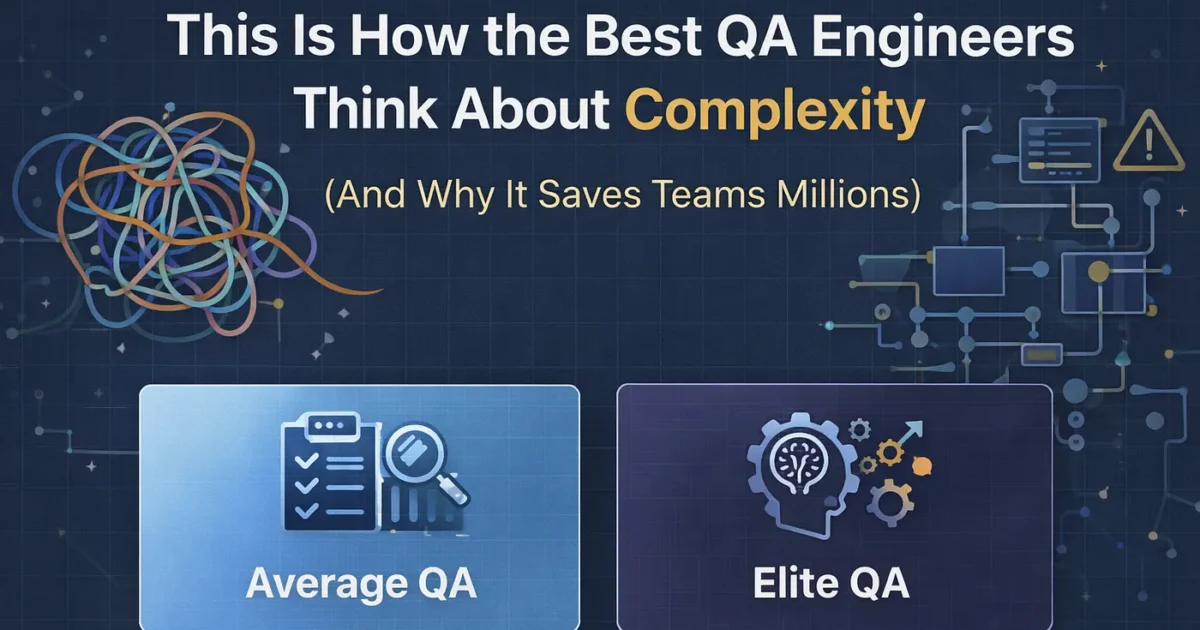 This is How the Elite QA Engineers Think About Complexity And Why It Saves Teams Millions 1 This is How the Elite QA Engineers Think About Complexity And Why It Saves Teams Millions