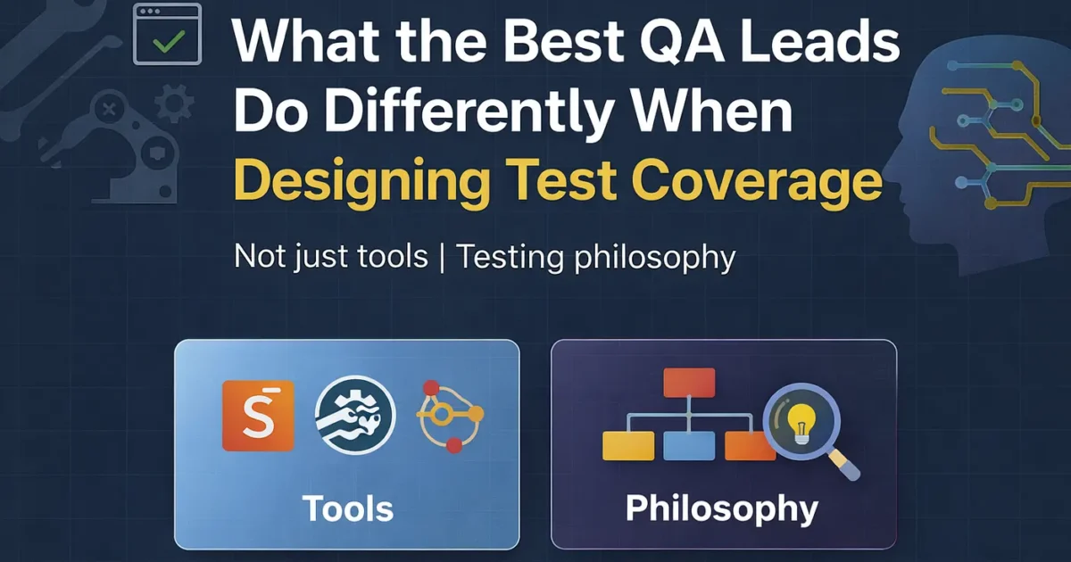 What the Best QA Leads Do Differently When Designing Test Coverage 1 What the Best QA Leads Do Differently When Designing Test Coverage