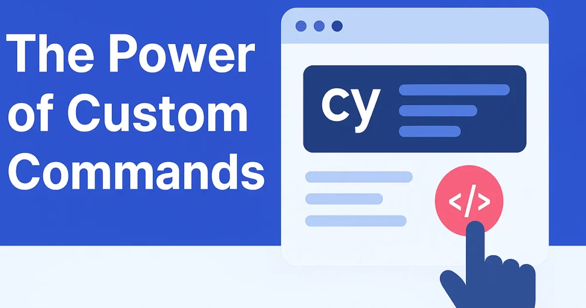 Your Cypress Framework Is Missing This One Thing — The Power of Custom Commands