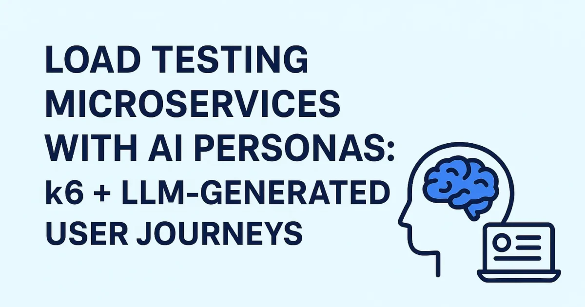 Load Testing Microservices with AI Personas: k6 + LLM-Generated User Journeys 1 Load Testing Microservices with AI Personas: k6 + LLM-Generated User Journeys
