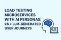 Load testing microservices with k6 and LLM-generated AI user personas behaving like real customers