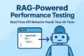 RAG-powered performance testing diagram with k6 scripts learning from vector database API behavior