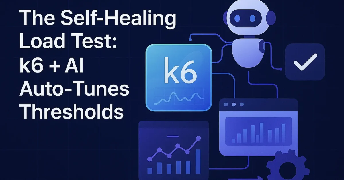 The Self-Healing Load Test: How k6 + AI Auto-Tunes Thresholds & Fixes Performance Regressions 1 The Self-Healing Load Test: How k6 + AI Auto-Tunes Thresholds & Fixes Performance Regressions