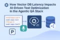 Vector database latency impact on AI-driven test optimization in the Agentic QA stack diagram