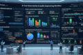 AI Test Observability dashboard showing prompt tracing, LLM monitoring, latency analytics, hallucination detection metrics, model drift monitoring, and enterprise AI quality engineering workflows