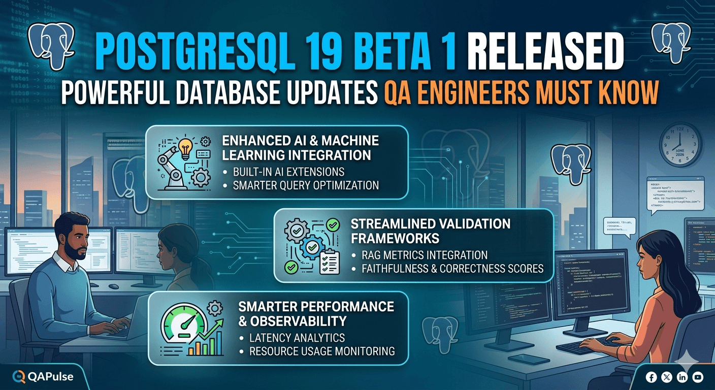 PostgreSQL 19 Beta 1 Released: Powerful Database Updates QA Engineers ...
