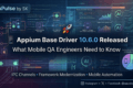Appium Base Driver 10.6.0 Released: 5 Powerful Changes Mobile QA Engineers Should Understand 4 Appium Base Driver 10.6.0 release announcement showing mobile automation architecture, plugin communication channels, Android and iOS testing workflows, dependency modernization, and enterprise QA engineering concepts.
