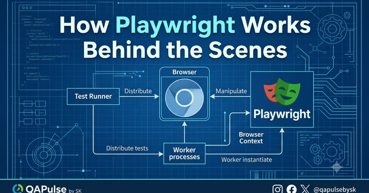 Day 4: How Playwright Works Behind the Scenes: Complete Architecture Guide for Beginners Day 4: How Playwright Works Behind the Scenes: Complete Architecture Guide for Beginners