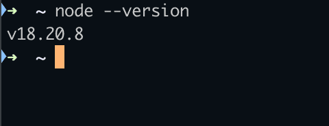 node version