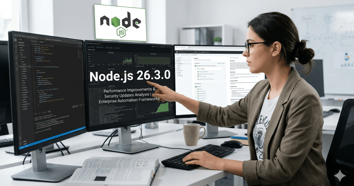 Node.js 26.3.0 Released: Important Performance and Security Improvements QA Engineers Should Know 1 Node.js 26.3.0 Released: Important Performance and Security Improvements QA Engineers Should Know