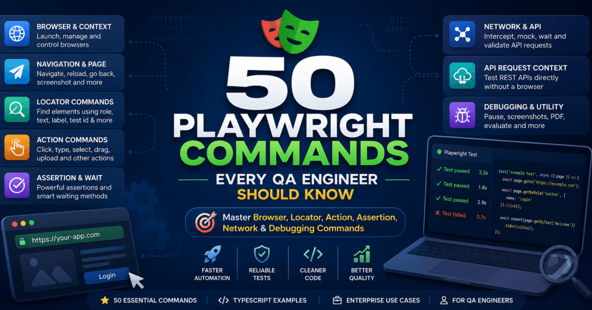 50 Playwright Commands Every QA Engineer Should Know
