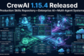 CrewAI 1.15.4 Elevates Skills Repository to Production Ready for Enterprise AI Agent Development 4 CrewAI 1.15.4 Released illustrating production-ready Skills Repository, AI agent orchestration, enterprise workflow automation, and multi-agent collaboration