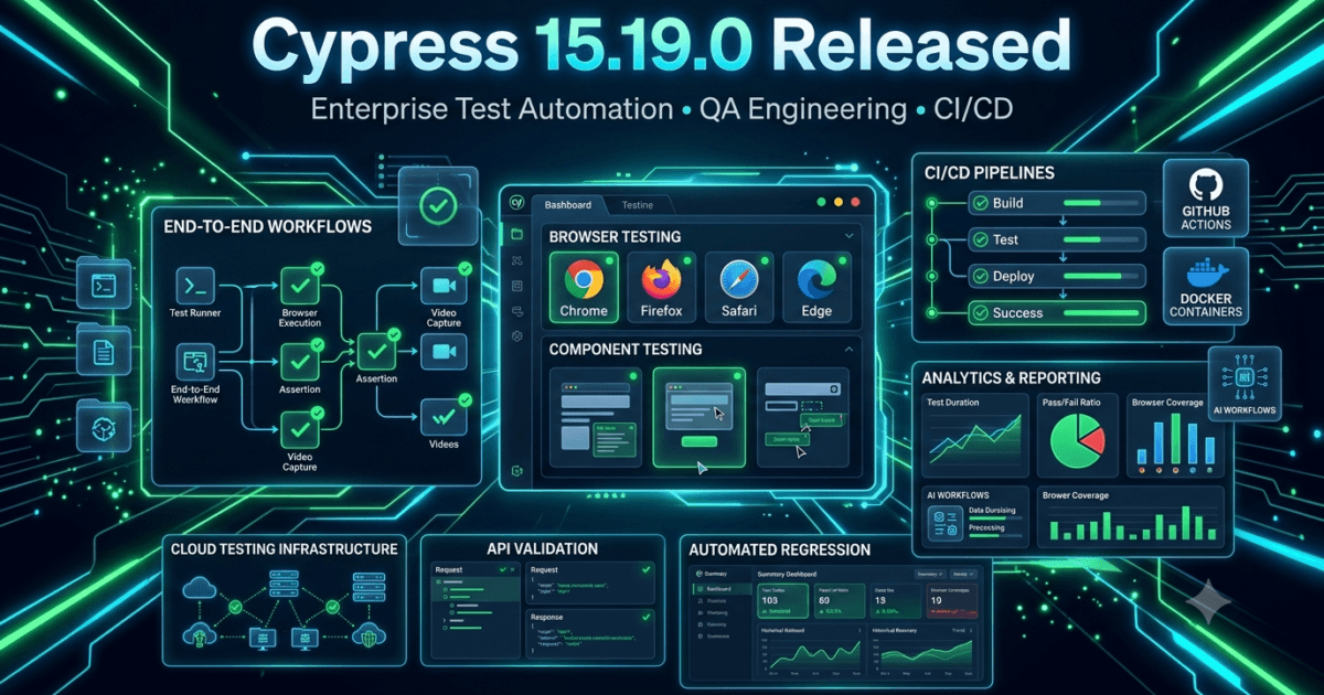 Cypress 15.19.0 Enhances Test Automation Reliability for Modern QA Teams
