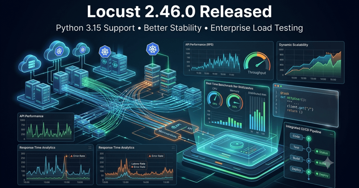 Locust 2.46.0 Enhances Python 3.15 Readiness and Improves Enterprise Load Testing Reliability 1 Locust 2.46.0 Enhances Python 3.15 Readiness and Improves Enterprise Load Testing Reliability