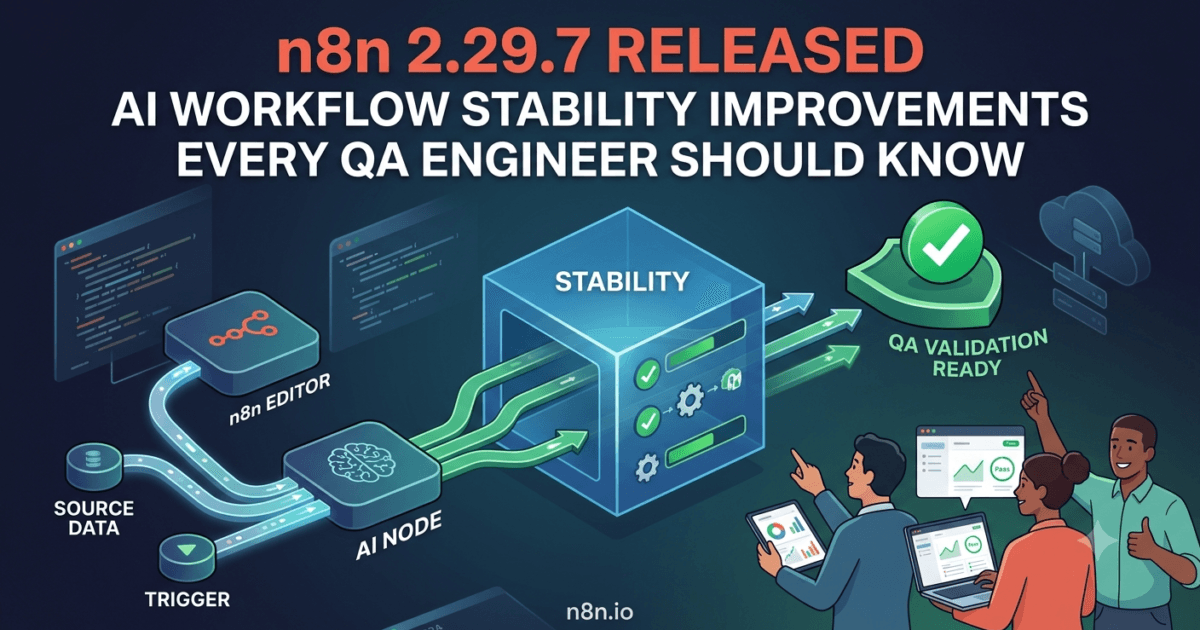n8n 2.29.7 Released: AI Workflow Stability Improvements Every QA Engineer Should Know 1 n8n 2.29.7 Released: AI Workflow Stability Improvements Every QA Engineer Should Know