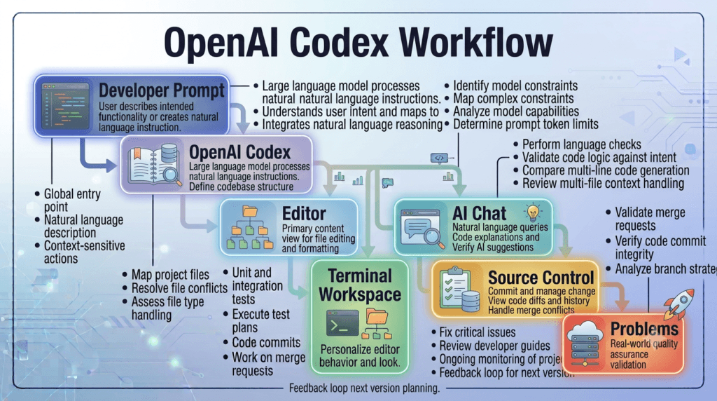 OpenAI Codex: Complete Beginner's Guide to AI Coding Assistant (2026) 2 OpenAI Codex Workflow