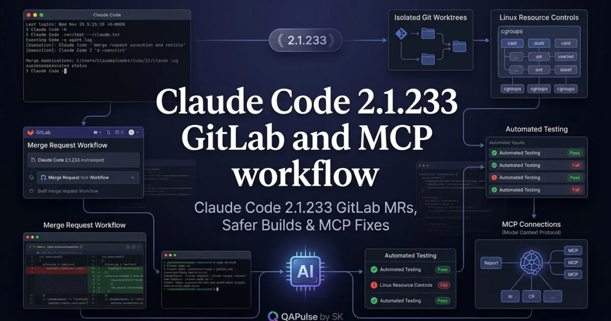 Claude Code v2.1.233: GitLab MRs, Safer Builds, Smarter Sessions and MCP Fixes Claude Code v2.1.233: GitLab MRs, Safer Builds, Smarter Sessions and MCP Fixes