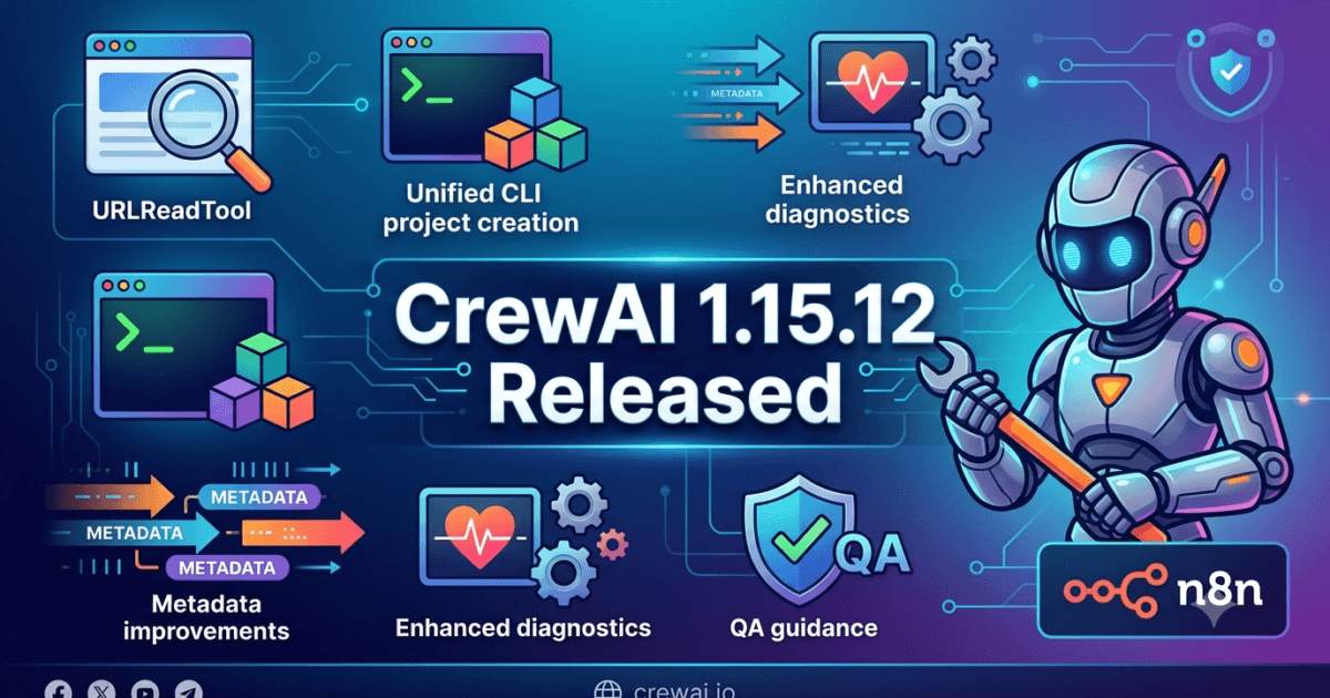 CrewAI 1.15.12 Update: New Features, URLReadTool, CLI, Bug Fixes & Upgrade Guide
