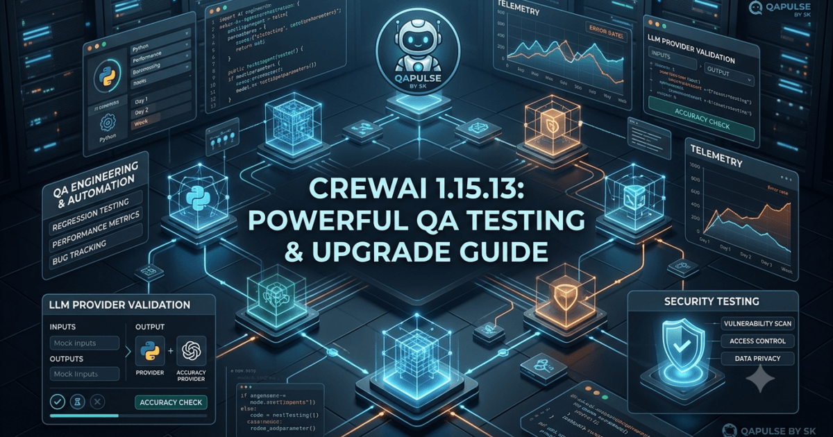 CrewAI 1.15.13 Released — Powerful Stability, Correctness, Observability, and Security Upgrade Guide 1 CrewAI 1.15.13 Released — Powerful Stability, Correctness, Observability, and Security Upgrade Guide