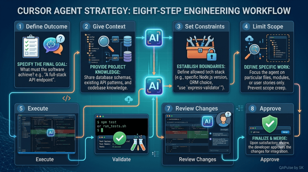 Cursor Agent: Complete Guide to Autonomous AI Coding 6 Cursor Agent Strategy: Engineering Workflow