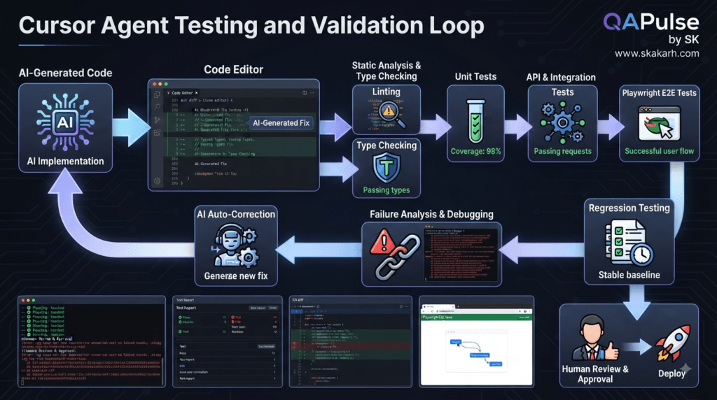 Cursor Agent Modes: Understanding Ask, Agent, and Coding Workflows 4 Cursor Agent testing validation and AI debugging workflow
