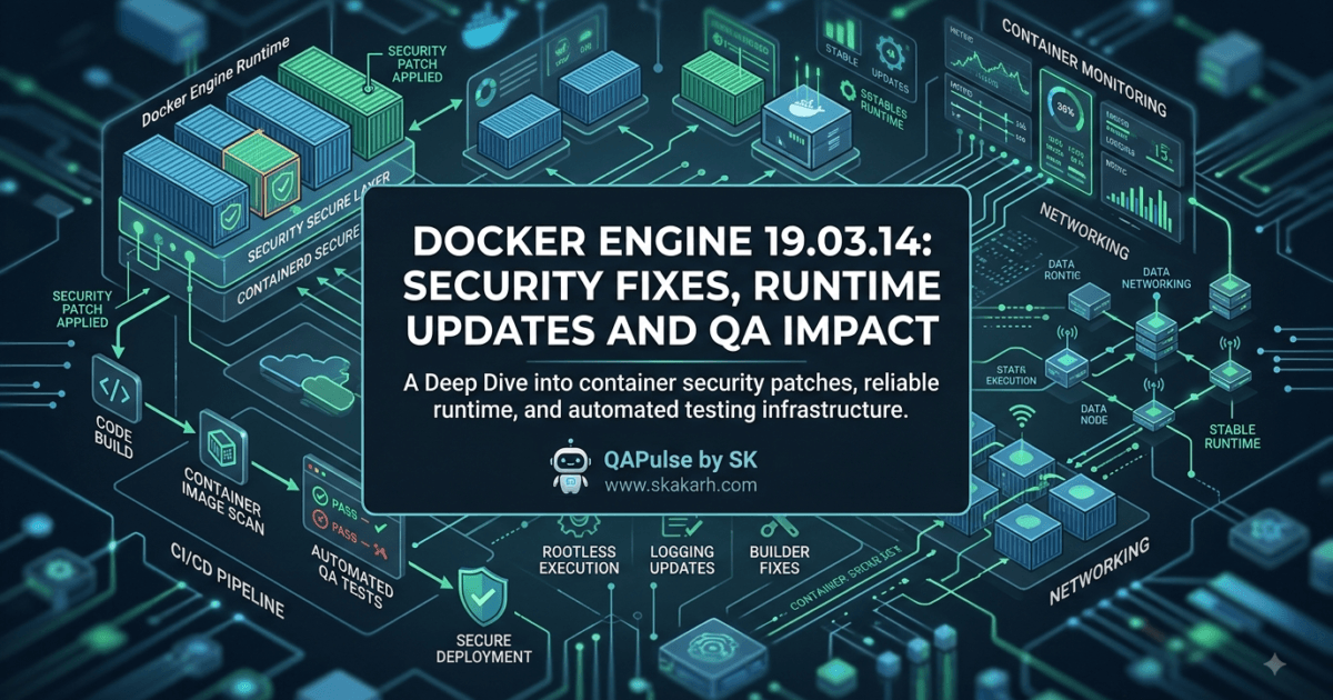 Docker Engine 19.03.14: Security Fixes, Runtime Updates and QA Impact 1 Docker Engine 19.03.14: Security Fixes, Runtime Updates and QA Impact