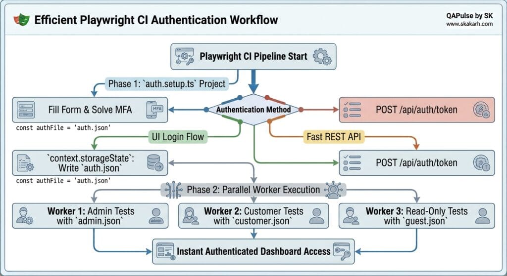 Playwright Storage State: 5 Flawless Auth Secrets 3 Efficient Playwright CI Authentication Workflow