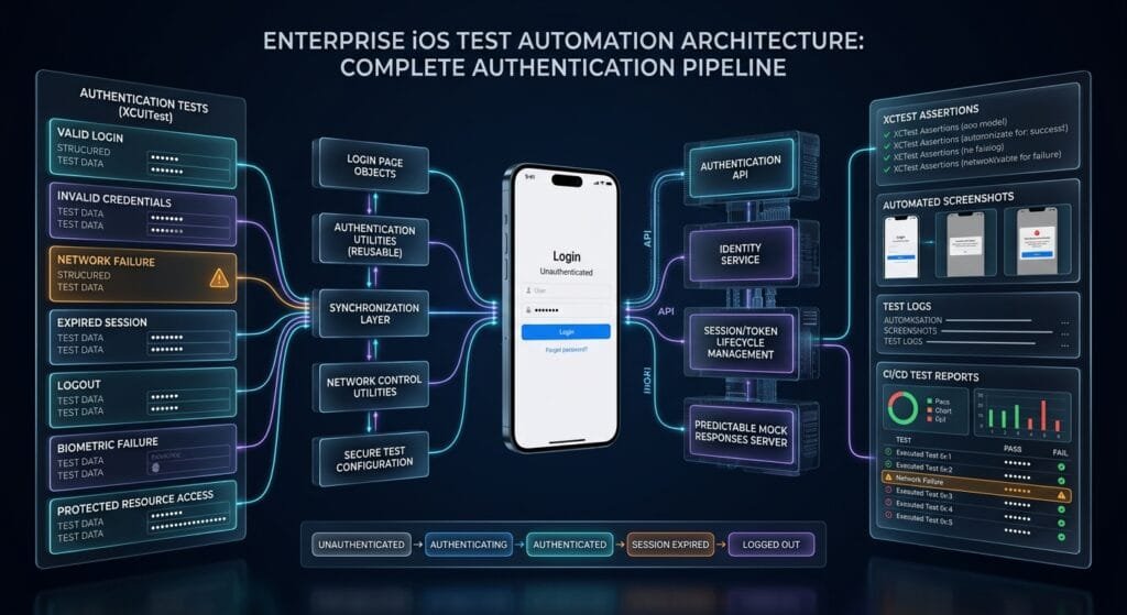 Enterprise iOS Test Automation Architecture: Complete Authentication Pipeline