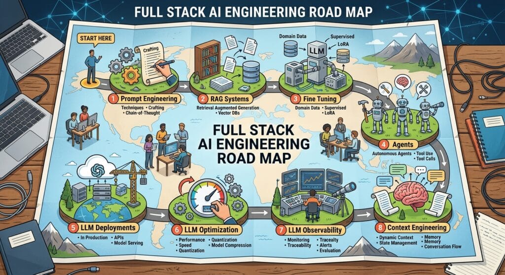From QA to AI Engineer: 7 Proven Steps for a Powerful Career Shift (Complete Guide) 2 Full STACK AI Engineering Road MAP