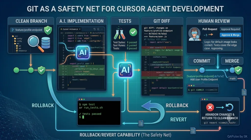 Git as a safety net for Cursor Agent development