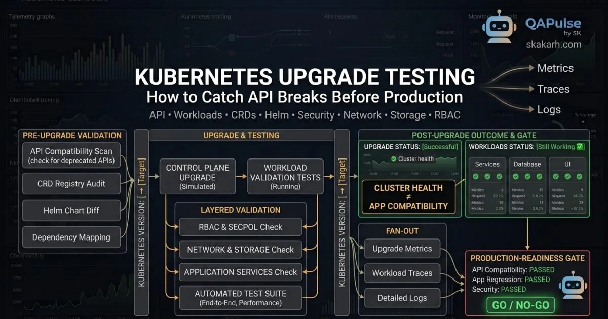 Kubernetes Upgrade Testing: How to Catch API Breaks Before Production Kubernetes Upgrade Testing: How to Catch API Breaks Before Production