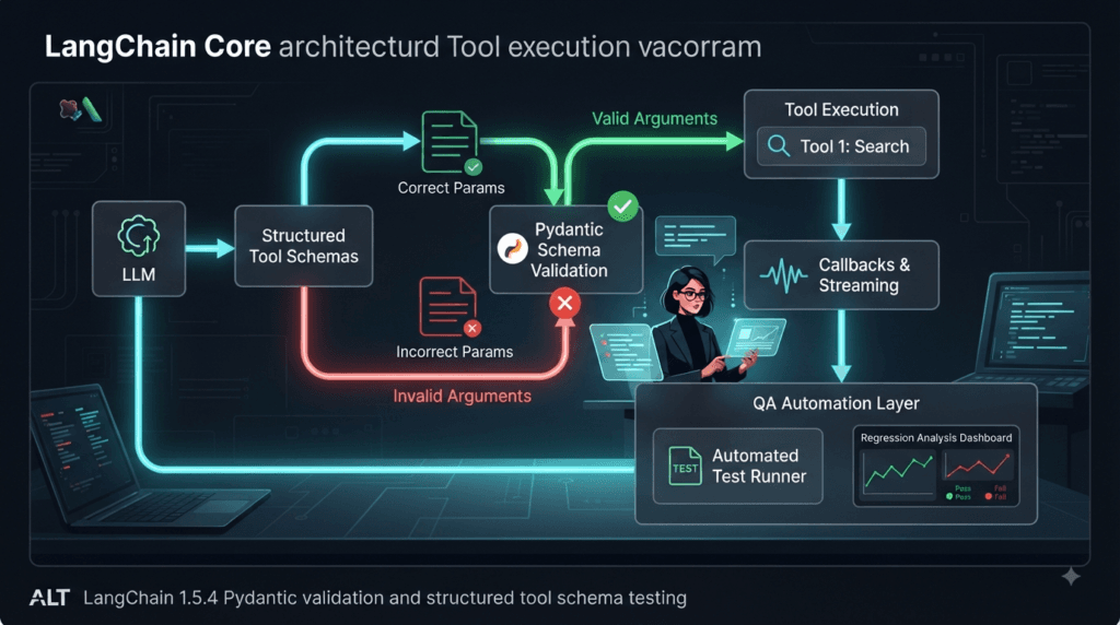 LangChain 1.5.4 Released: Important Compatibility, Prompts, Tool Schemas, and Callback Redaction Changes for SDETs 2 LangChain 1.5.4 Pydantic validation and structured tool schema testing