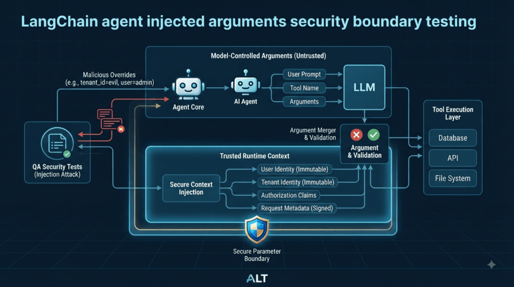 LangChain 1.5.4 Released: Important Compatibility, Prompts, Tool Schemas, and Callback Redaction Changes for SDETs 3 LangChain agent injected arguments security boundary testing