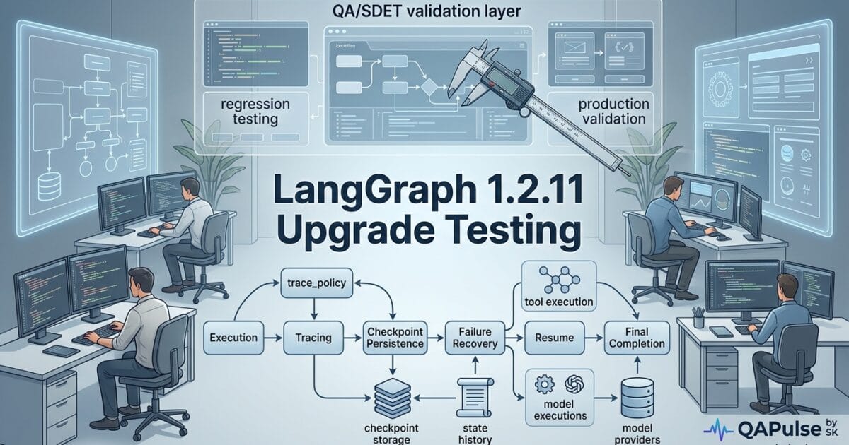 LangGraph 1.2.11 Released: Upgrade Testing: Checkpoints, Traces and Recovery 1 LangGraph 1.2.11 Released: Upgrade Testing: Checkpoints, Traces and Recovery