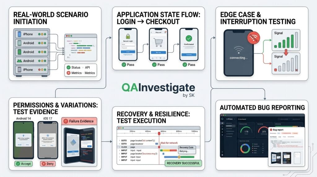 QA Engineer Portfolio: 7 Powerful Projects That Get Interviews in 2026 6 Mobile test automation portfolio project covering network recovery device and application state testing