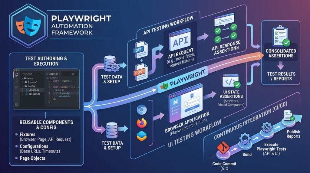 Playwright API and browser automation testing workflow