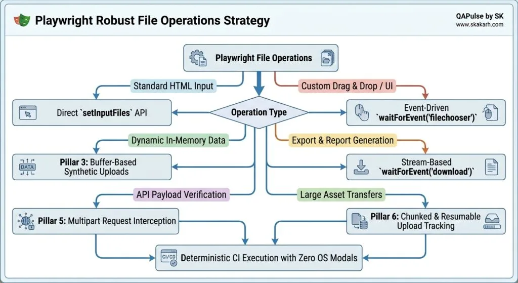 Playwright Robust File Operations Strategy