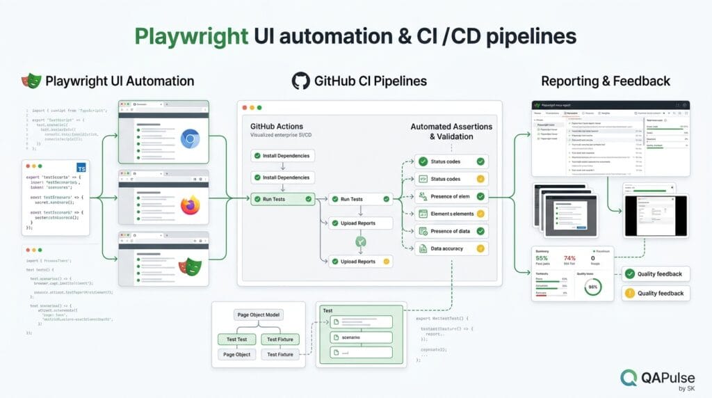 QA Engineer Portfolio: 7 Powerful Projects That Get Interviews in 2026 3 Playwright UI automation project with CI testing and quality reporting for a QA engineer portfolio