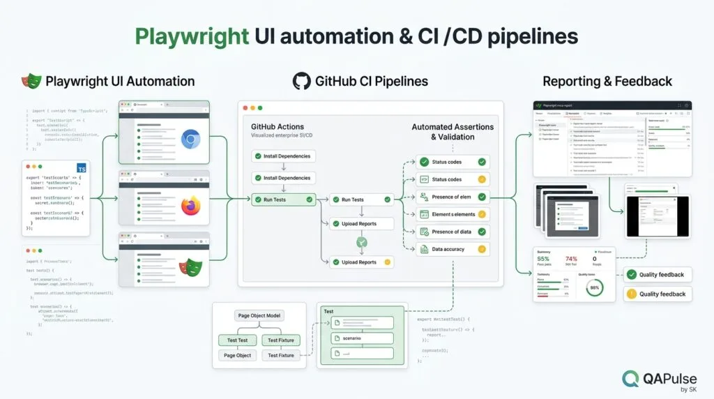 QA Engineer Portfolio: 7 Powerful Projects That Get Interviews in 2026 Playwright UI automation project with CI testing and quality reporting for a QA engineer portfolio