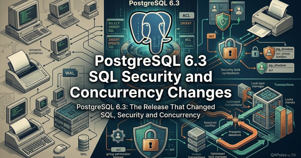 PostgreSQL 6.3: The Release That Changed SQL, Connectivity, and Security 1 PostgreSQL 6.3: The Release That Changed SQL, Connectivity, and Security