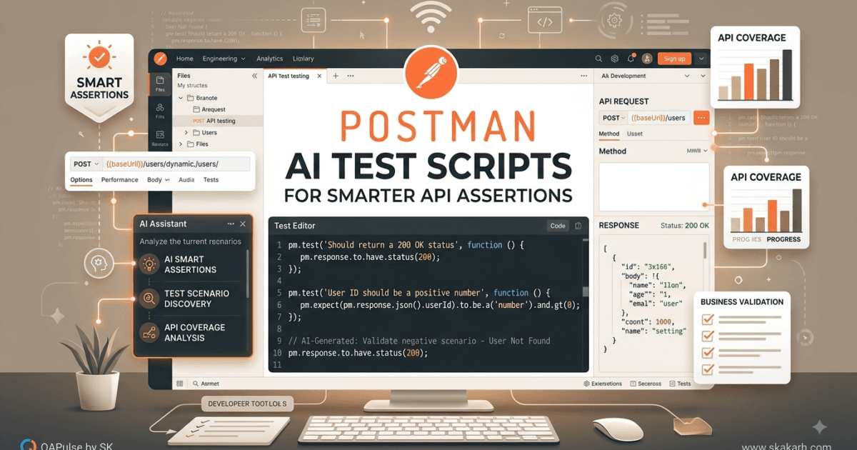 Postman AI Test Scripts: Generate Smarter JavaScript Assertions 1 Postman AI Test Scripts: Generate Smarter JavaScript Assertions