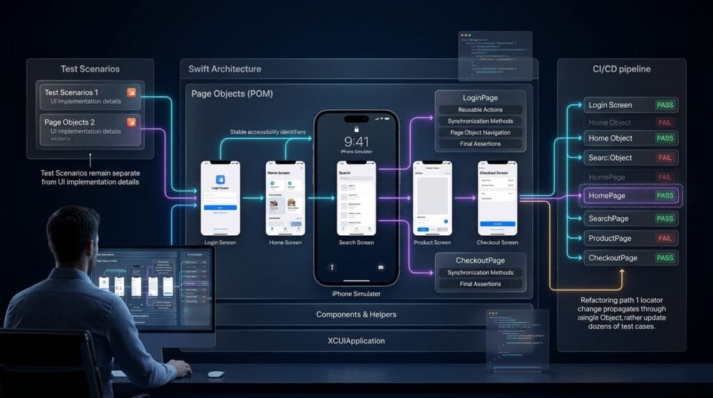 XCUITest Page Object Model: Build Maintainable iOS UI Tests with Swift Production Grade XCUITest Page Object Model Architecture